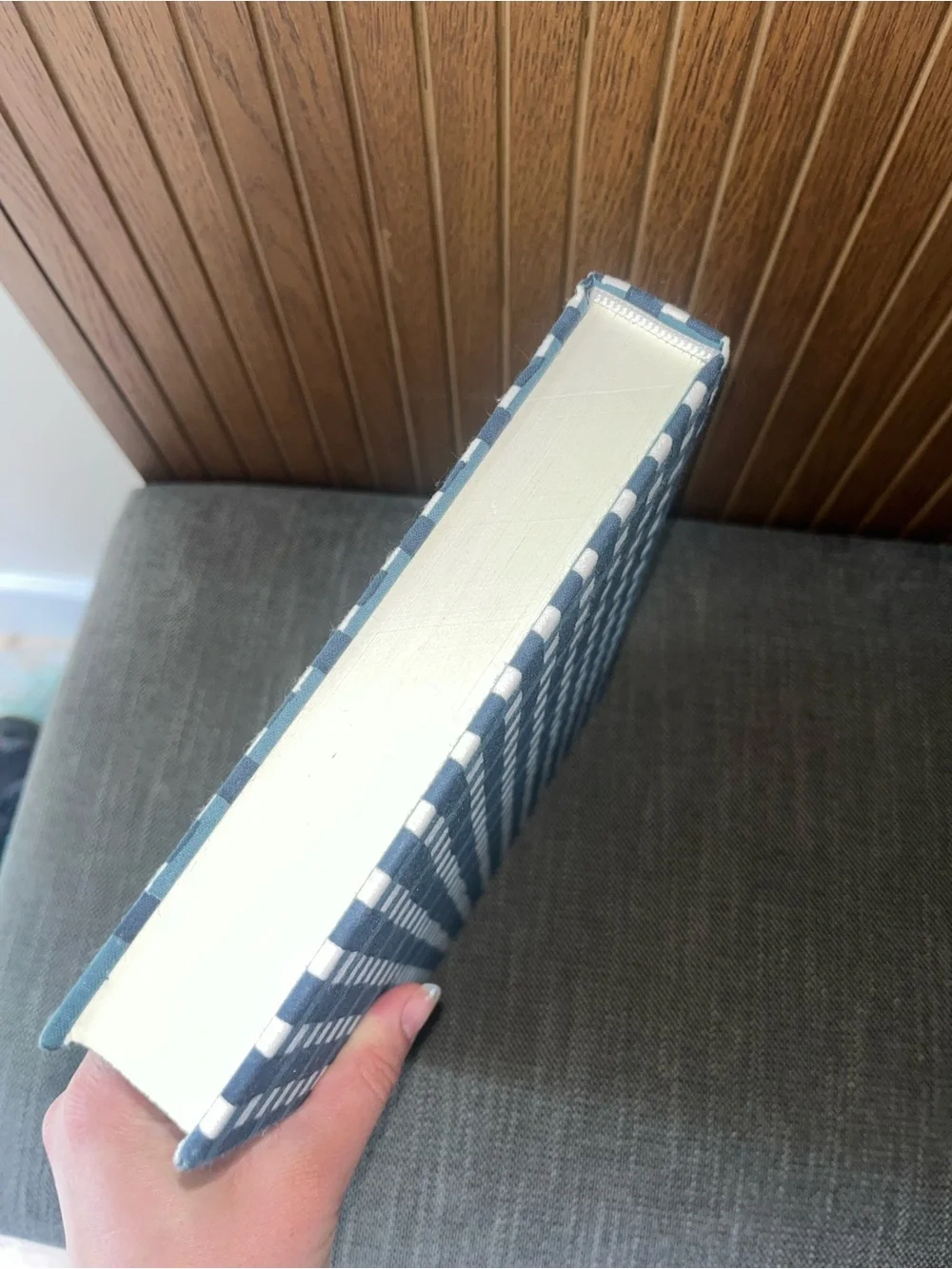 Navy Gingham Heirloom Recipe Book